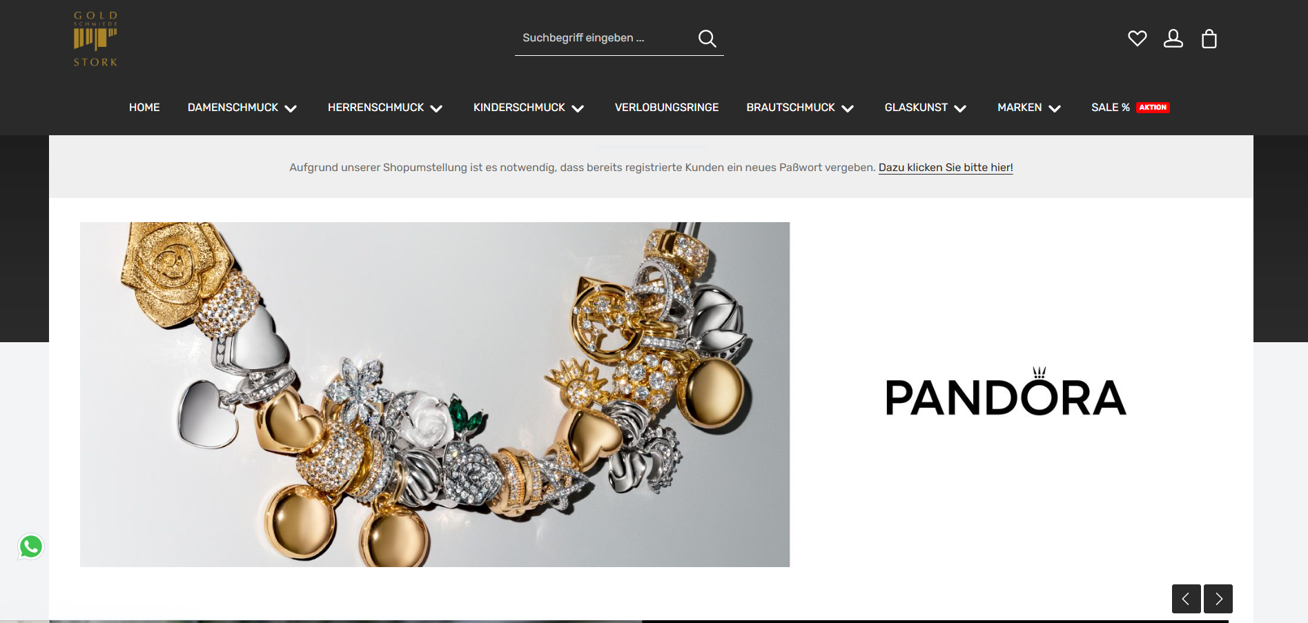 Onlineshop der Goldschmiede & Juwelier Stork